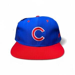 Vintage 90s competitor chicago cubs blue snapback hat